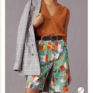 Anthropologie Maeve Printed Bermuda Shorts 💙⚓️💛🛶